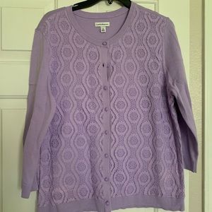 Purple embellished lace cardigan -New without tags